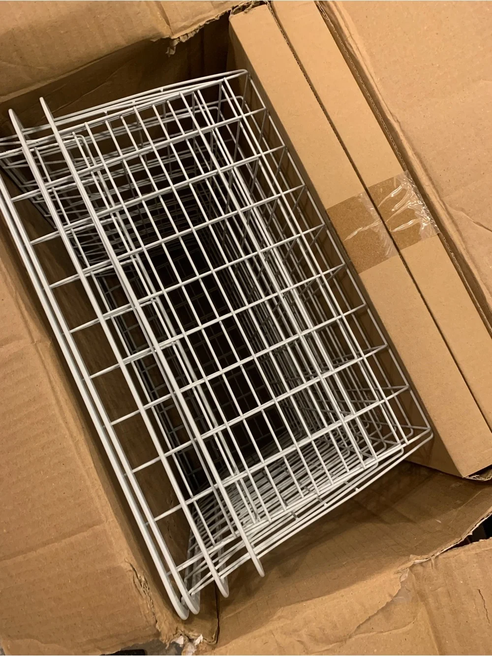 White Wire Slide-Out Storage Baskets - Home Organization